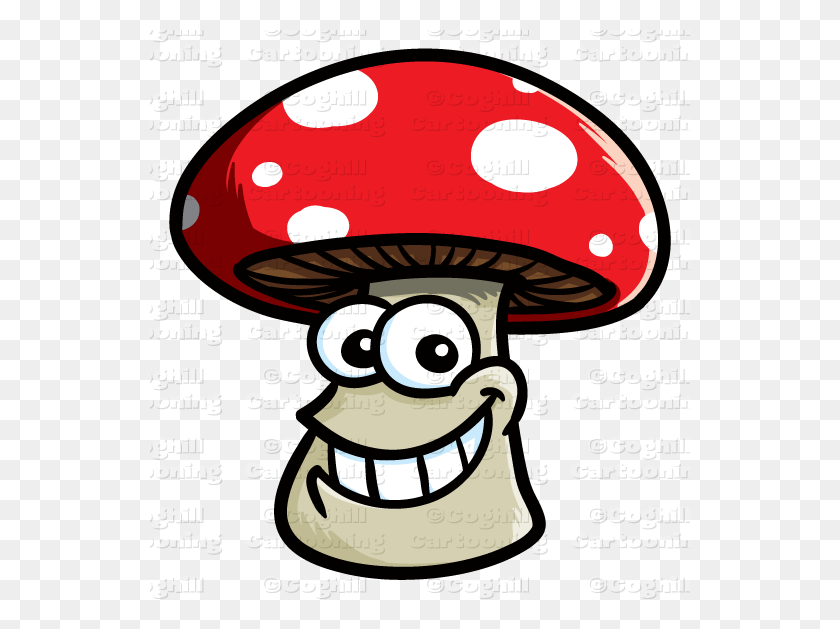540x569 Cartoon Smiling Mushroom Clip Art Stock Illustration - Smile Clipart