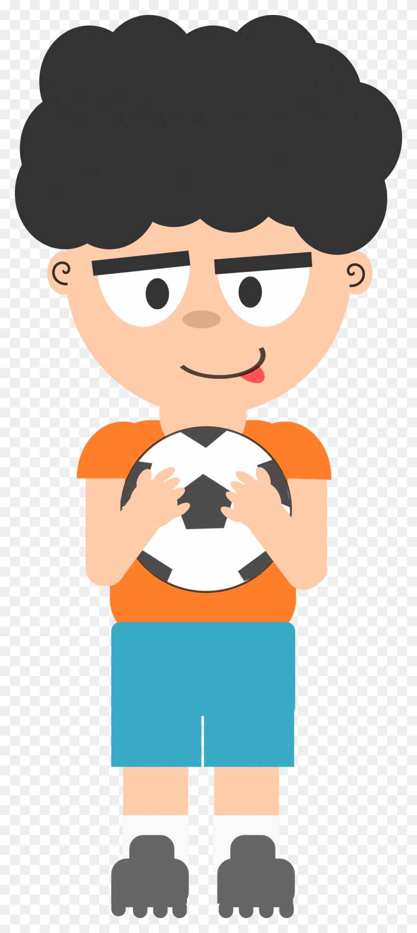 1030x2400 Cartoon Soccer Guy Icons Png - Guy PNG