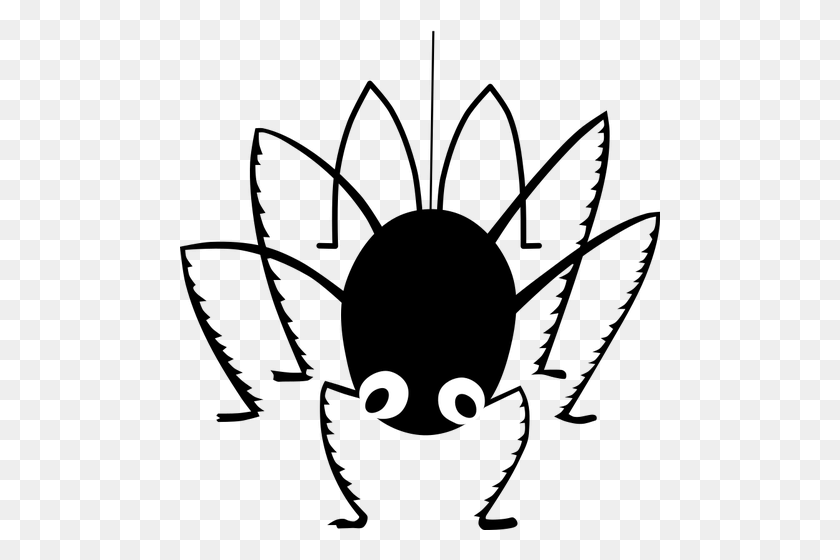 480x500 Cartoon Spider Silhouette - Spider Web Clipart Black And White