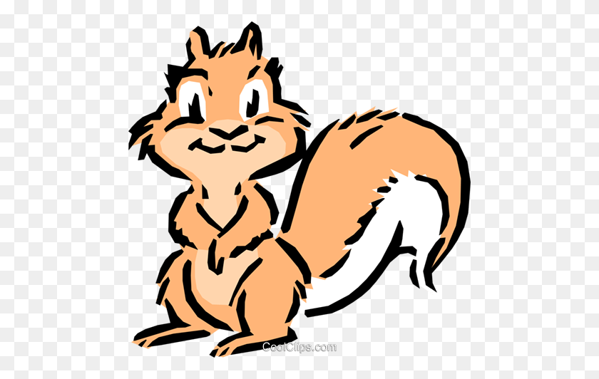 480x472 Cartoon Squirrel Royalty Free Vector Clip Art Illustration - Squirrel Clipart PNG