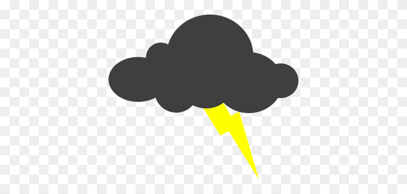 392x340 Cartoon Storm Cloud - Storm Cloud PNG