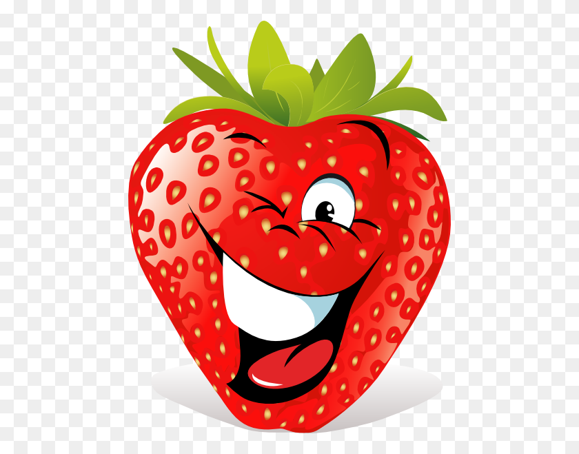 468x599 Cartoon Strawberry Face Png, Clip Art For Web - Strawberry Plant Clipart