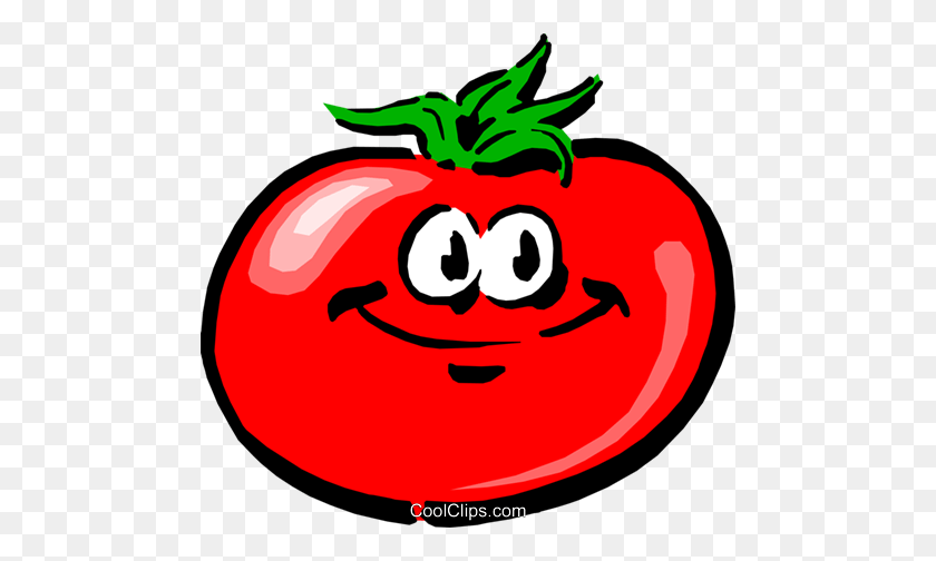 480x444 Cartoon Tomato Royalty Free Vector Clip Art Illustration - Tomate Clipart