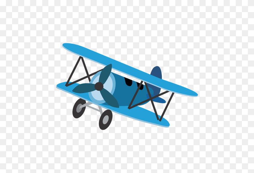 512x512 Avión De Juguete De Dibujos Animados - Biplano Png