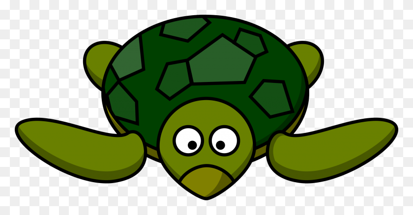 2400x1165 Cartoon Turtle Icons Png - Turtle PNG