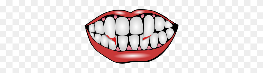 300x175 Cartoon Vampire Teeth Png Clip Arts For Web - Vampire Fangs PNG