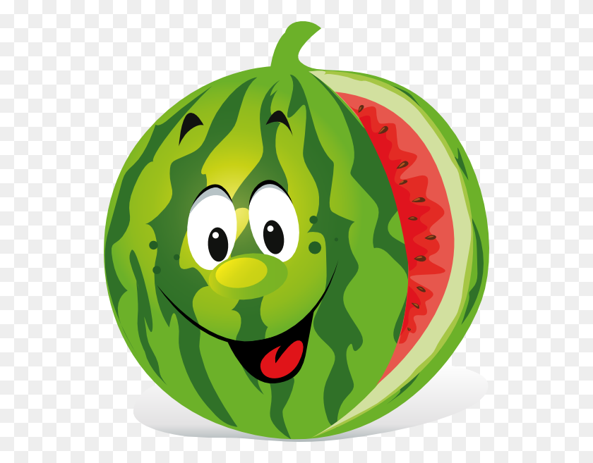 546x597 Cartoon Watermelon Clip Art - Watermelon PNG Clipart
