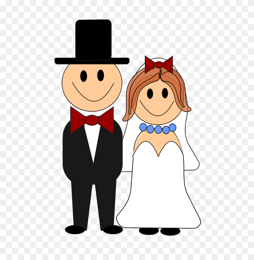 566x800 Cartoon Wedding Clipart - Wedding Congratulations Clipart