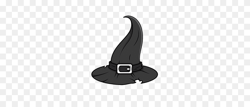 300x300 Cartoon Witch Hat Group With Items - Witch Hat PNG