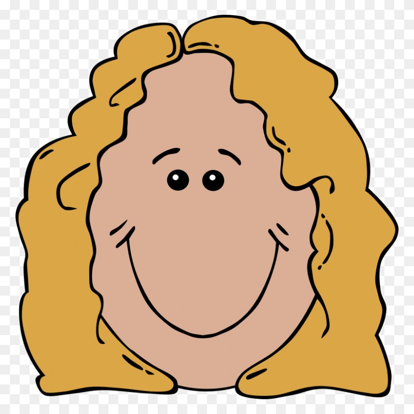 800x800 Cartoon Woman Face Group With Items - Pregnant Mother Clipart