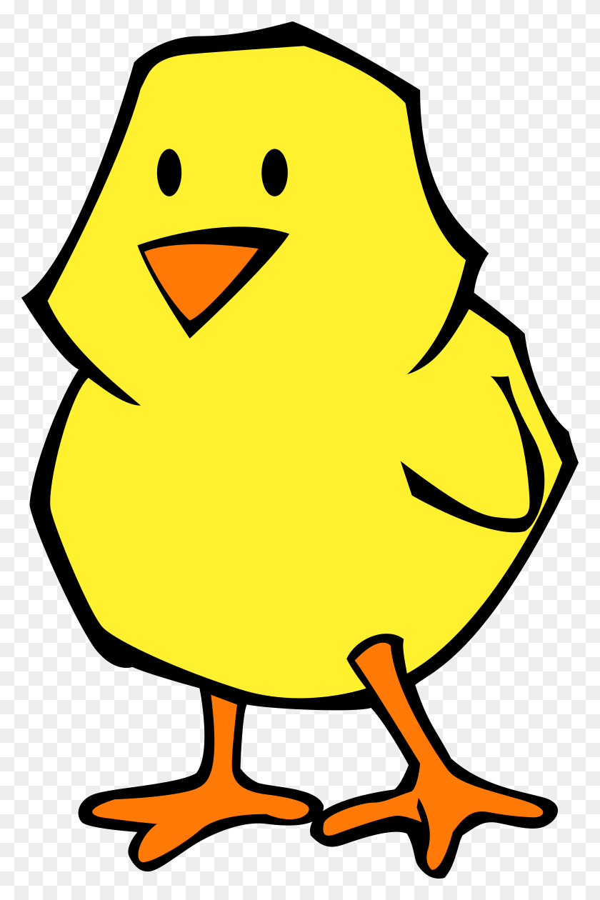 1560x2400 Cartoon Yellow Easter Chick Baby Chicken Bird Clipart - Baby Bird Clipart Black And White