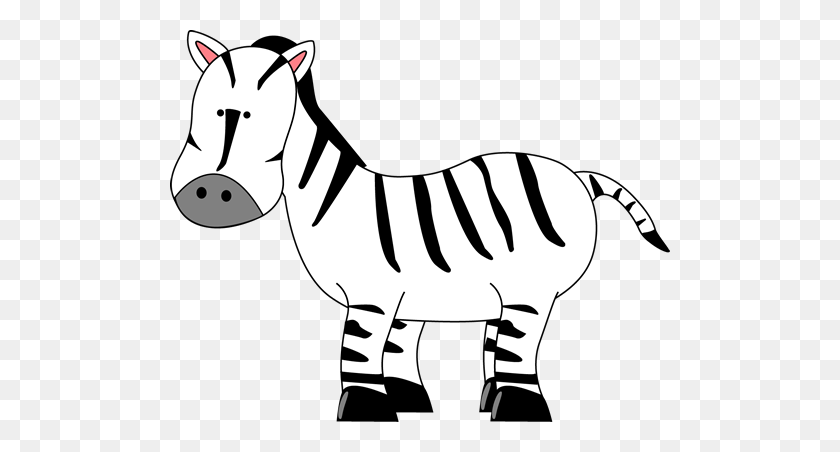 500x392 Cartoon Zebra Clipart Clipart De Animales - Zebra Clipart Blanco Y Negro