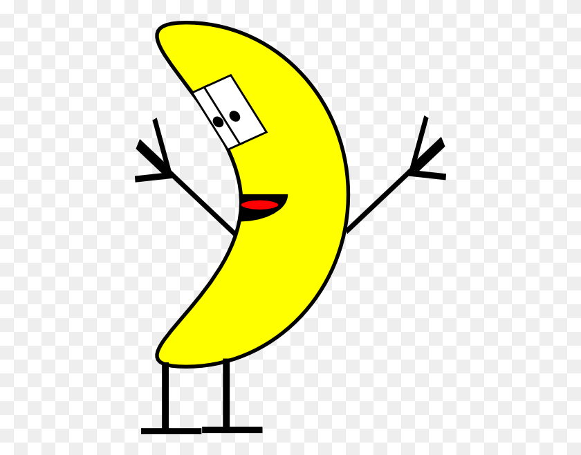 450x598 Cartoonish Banana Clip Arts Download - Banana Clipart