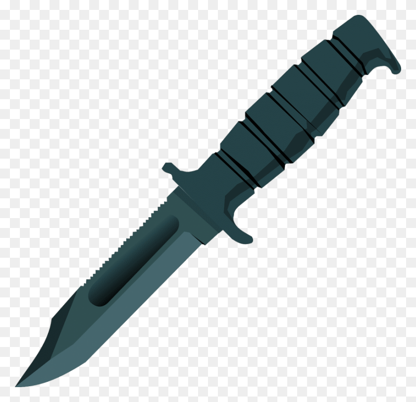 850x819 Cartoonish Bowie Knife Png - Knife PNG
