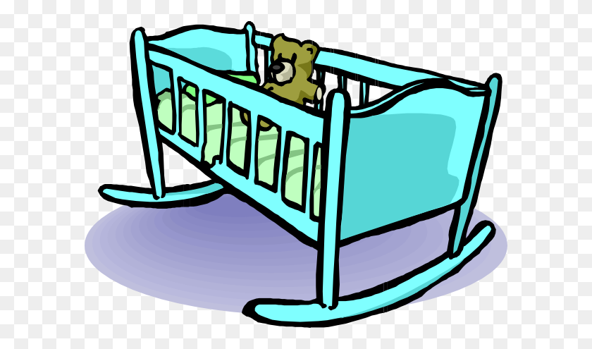 600x435 Cartoons Drawing Of Baby Cribs, Cradle Clip Art - Baby Blanket Clipart