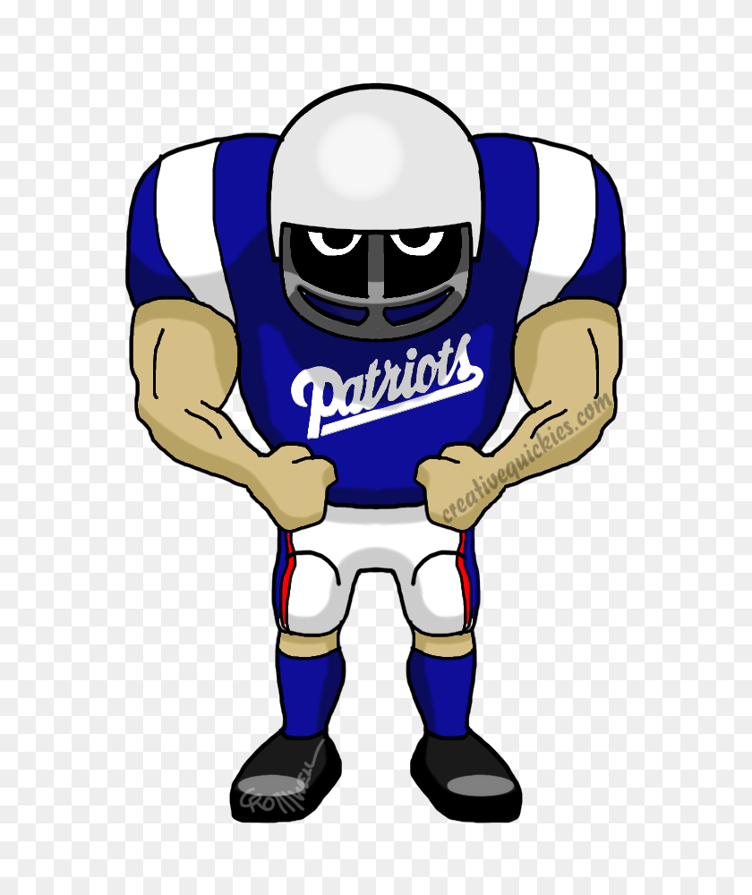 752x940 Cartoons Of Your Favorite Football Teams - New England Patriots Clipart