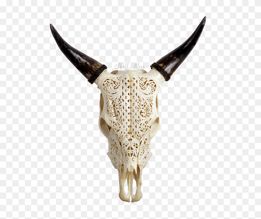 645x645 Cráneo De Vaca Tallado - Cráneo De Toro Png