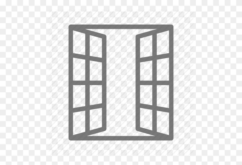 512x512 Casement, Frame, French, Glass, Window Icon - Glass Window PNG