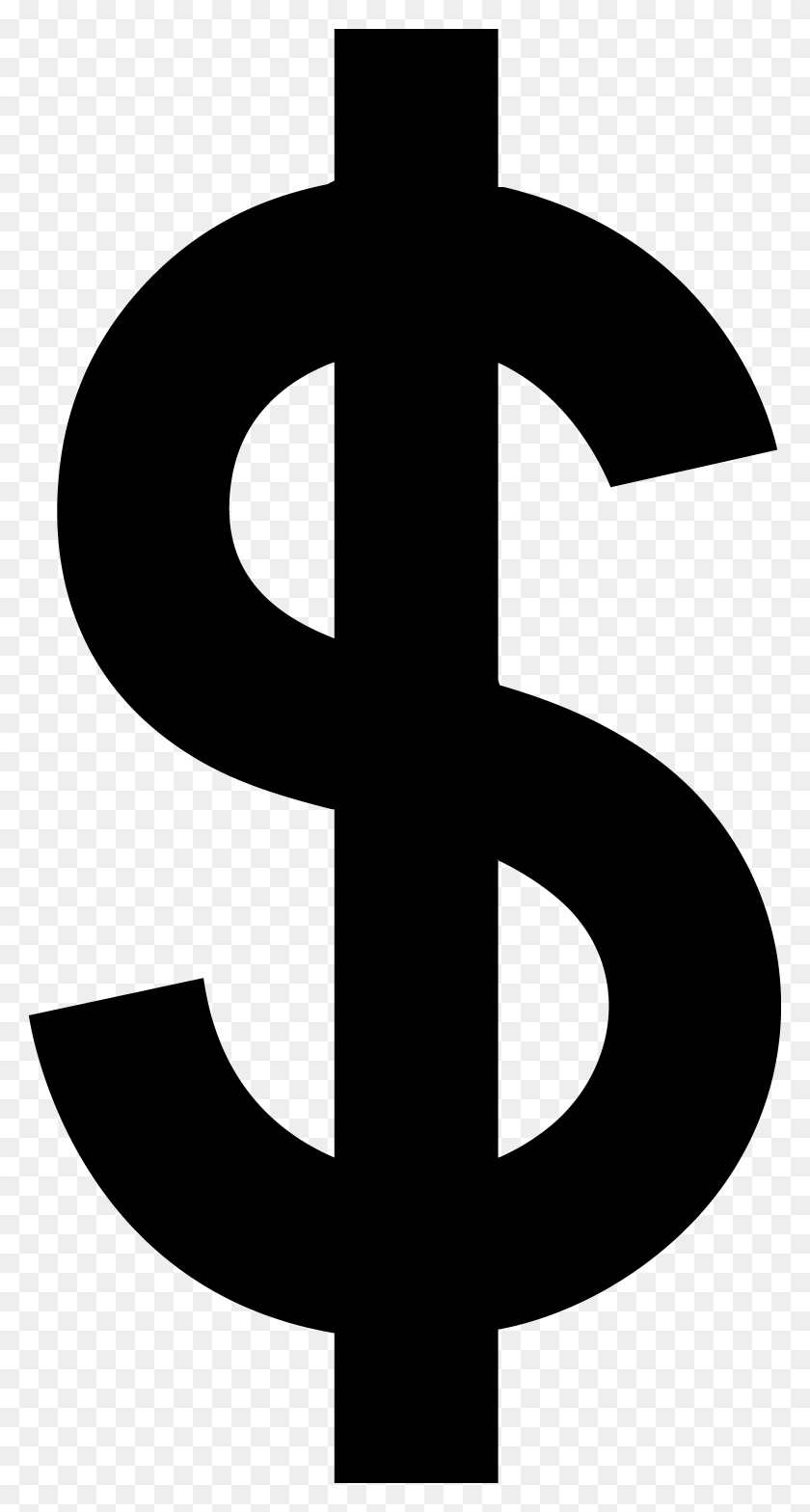4341x8396 Cash Clipart Dollar Sign - Transparent Money Clipart