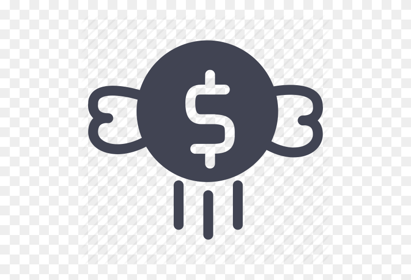 512x512 Cash, Currency, Dollar, Finance, Financial, Flying, Money Icon - Money Flying PNG
