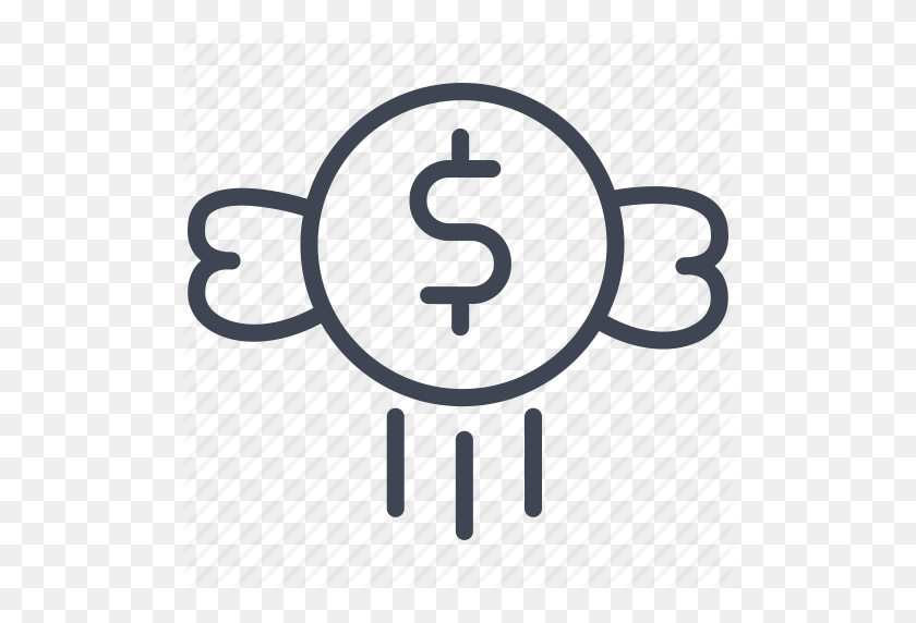512x512 Cash, Finance, Financial, Flying, Money Icon - Flying Money PNG