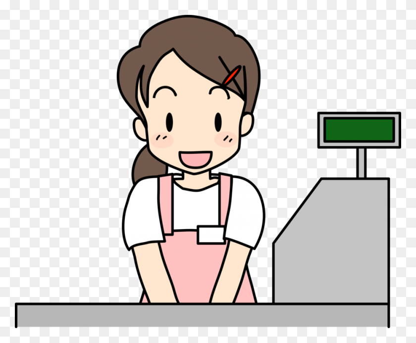 924x750 Cashier Boy Drawing Retail Clerk - Clerk Clipart