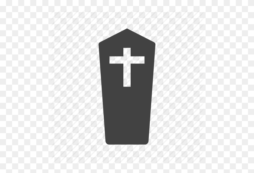 512x512 Casket, Cemetery, Coffin, Death, Funeral, Graveyard, Wooden Icon - Wooden Cross PNG