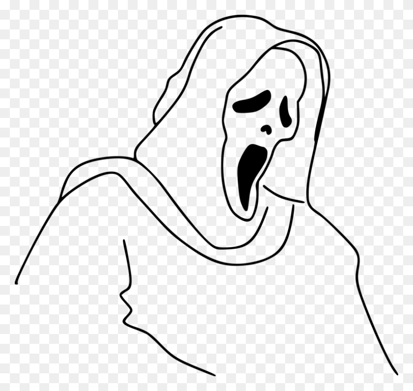 794x750 Каспер Ghostface Рисование Хэллоуина - Призрачный Клипарт