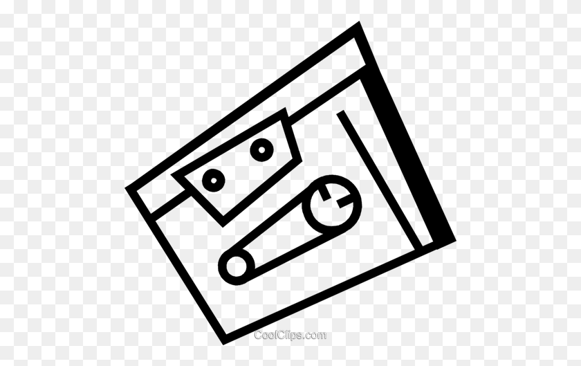 480x469 Cassette Tapes Royalty Free Vector Clip Art Illustration - Cassette Clipart