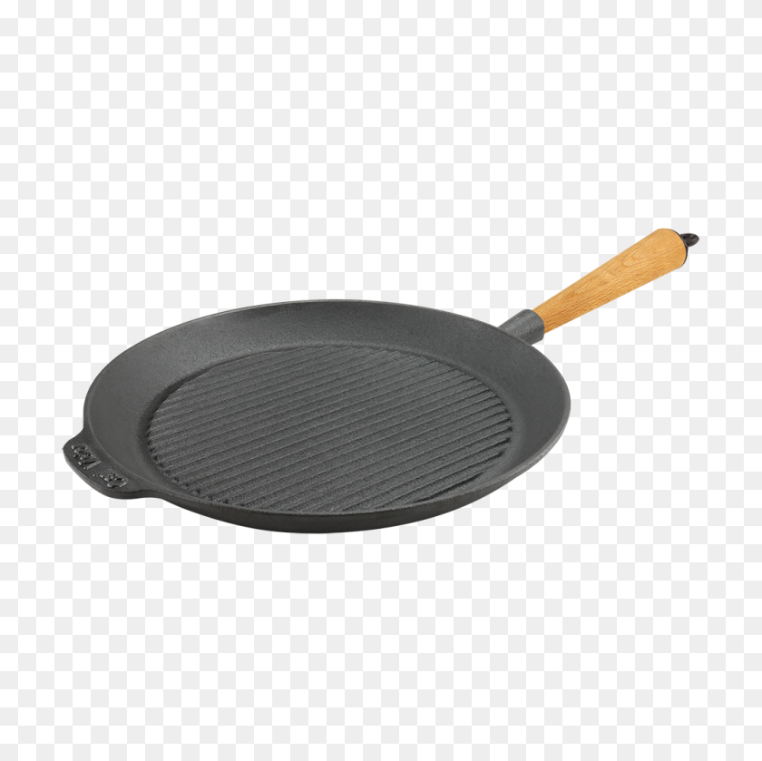 1000x1000 Cast Iron Grill Pan Wood Handle Carl Victor - Cast Iron Skillet Clipart