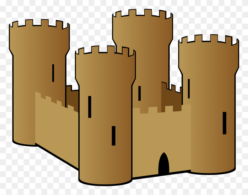 2000x1542 Castle Clipart - Medieval Castle Clipart