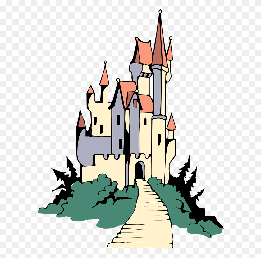 600x773 Castle Clipart Medieval Village - Sofia The First Clipart