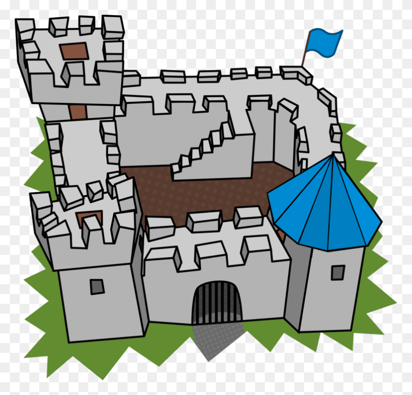 784x750 Castle Computer Icons Fortification Cartoon Drawing Free - Castle Clipart
