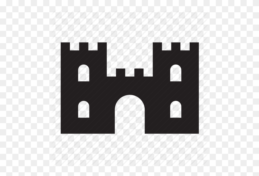 512x512 Castillo, Construcción, Fortaleza, Hito, Monumento, Torre, Icono De Pared - Muro De Castillo Png