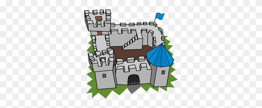 300x286 Замок Free Clipart - Castle Wall Clipart
