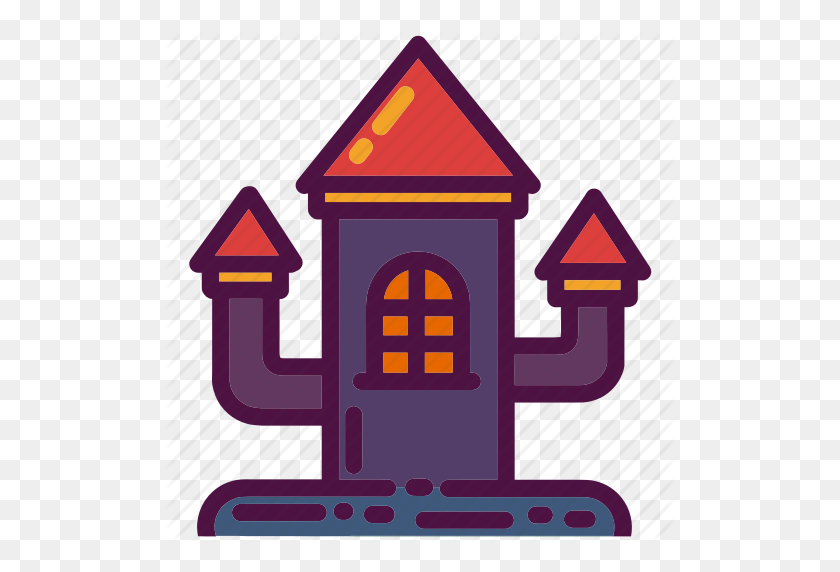 512x512 Castle, Haunted, Holiday, Holloween, House, Party, Tower Icon - Haunted Mansion Clipart