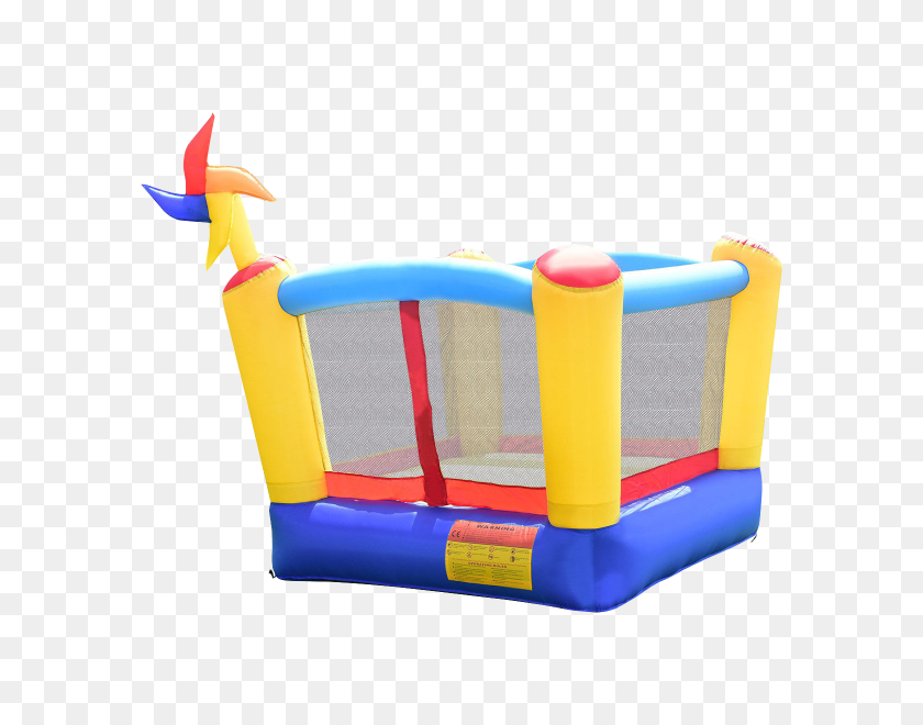 600x600 Castle Inflatable Moonwalk Bounce House With Rotating Windmill - Bounce House PNG