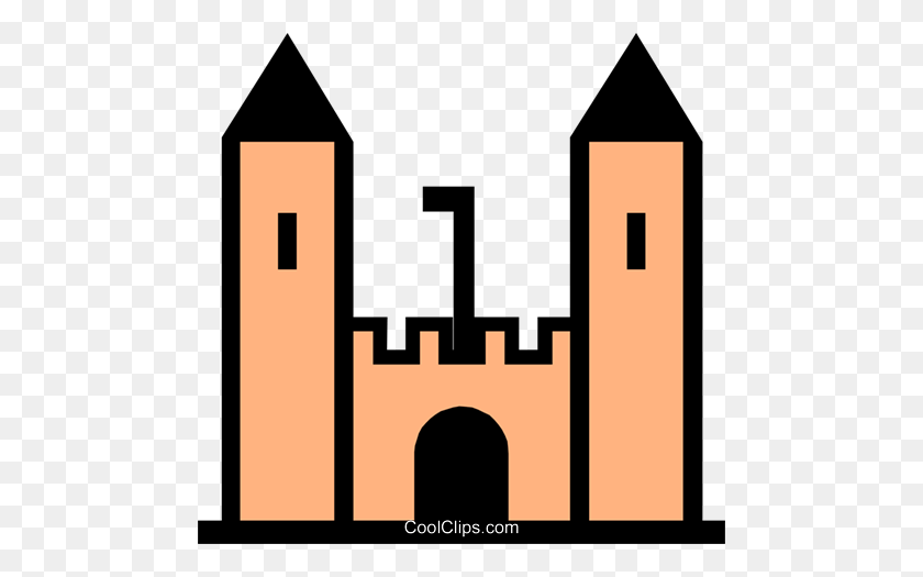 480x465 Castle Symbol Royalty Free Vector Clip Art Illustration - Disney Castle Clipart