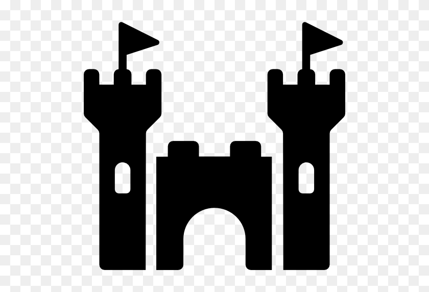 512x512 Castles Icon - Castle Silhouette PNG