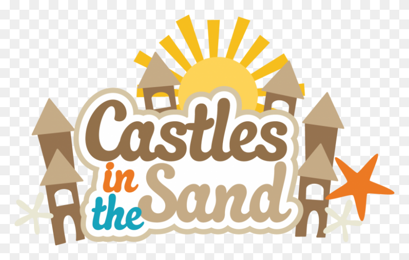 800x487 Castles In The Sand Scrapbook Title Sandcastle Scrapbook - Sand Castle Clipart