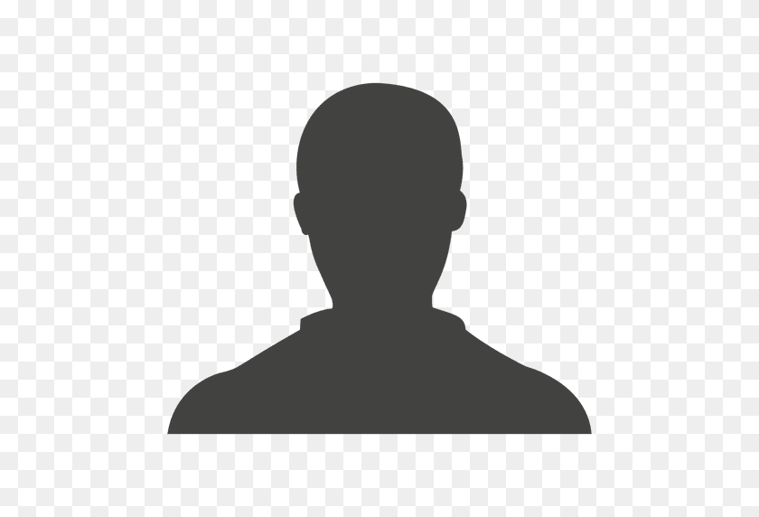 512x512 Casual Male Avatar Silhouette - Male Silhouette PNG