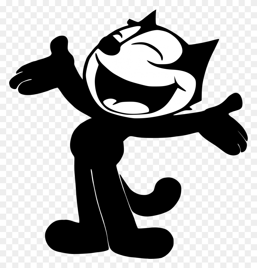 2000x2100 Cat Black And White Clip Art Images - Ninja Clipart Black And White