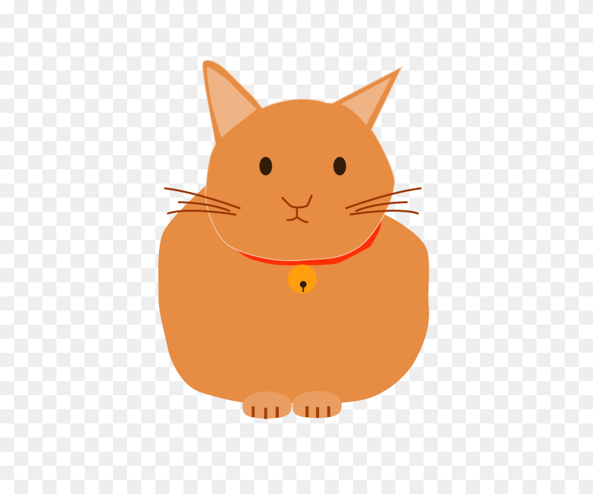640x640 Cat Cat Clip Art Free Material Illustration Download - Orange Cat Clipart