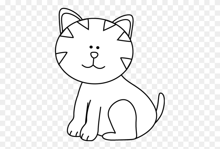 419x508 Cat Clip Art Black And White For Free Download On Ya Webdesign - Cat Clipart Transparent Background