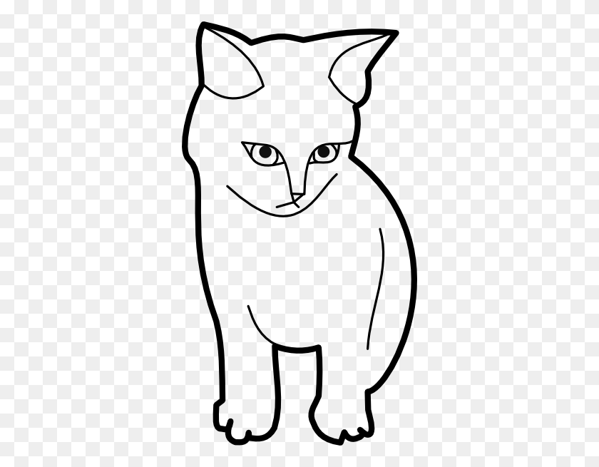 330x595 Cat Clipart Black And White Png Png Image - White Cat PNG