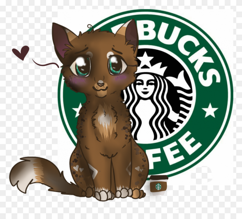 Cat Clipart Coffee Starbucks Logo Png Transprent Png - Starbucks Clipart
