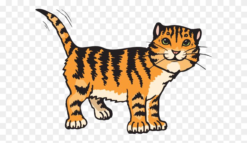 600x428 Кошка Клипарт Цветной - Оранжевый Кот Клипарт