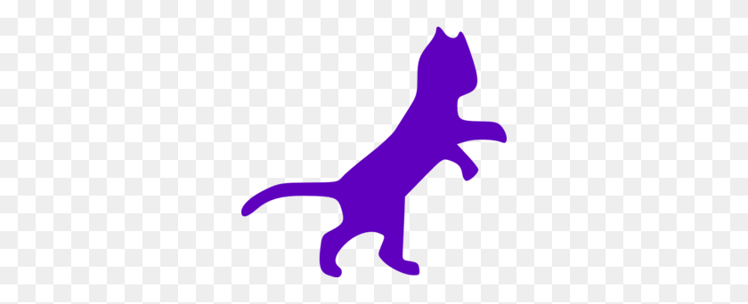 298x282 Cat Clipart Purple - Cat Tail Clipart
