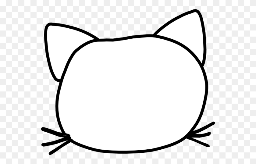 570x478 Cat Face Clip Art - Cat Clipart Face