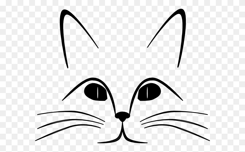 600x463 Cat Face Clip Art - Cat Clipart Face